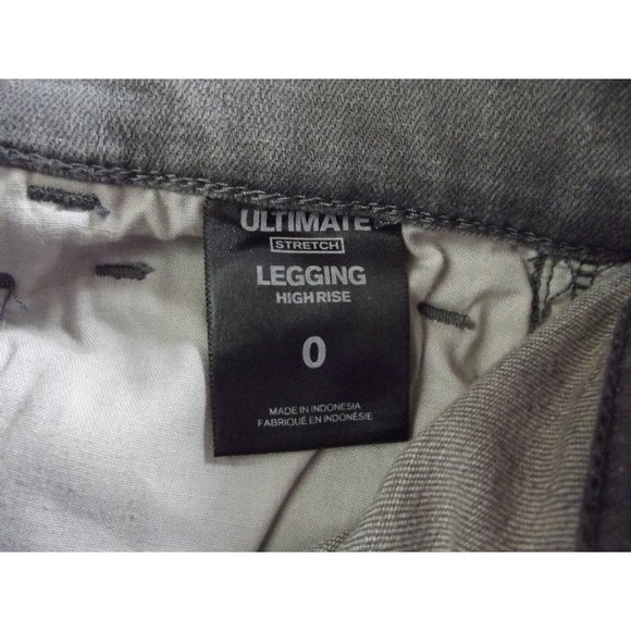 Express Size 0 x 31" Gray High Rise Ultimate Stretch Jean Legging skinny jeans - Picture 4 of 8